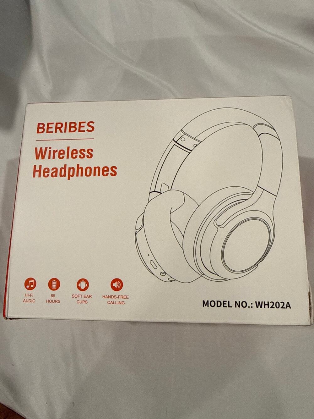 BERIBES WH202A Wireless Bluetooth Headphones – Hi-Fi Audio, Soft Ear Cups,